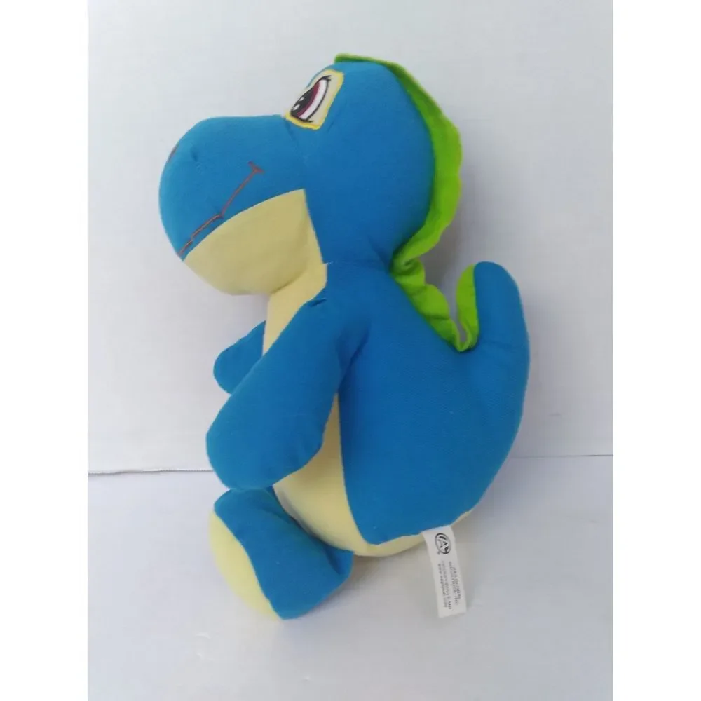 Adorable Blue Dinosaur Plush Toy Soft Stuffed Animal‎ with Green Spikes